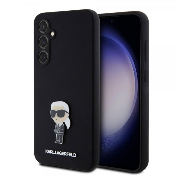 Karl Lagerfeld Samsung Galaxy S23 FE Kuoret Liquid Silicone Ikonik Karl Musta