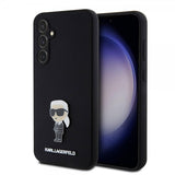 Karl Lagerfeld Samsung Galaxy S23 FE Kuoret Liquid Silicone Ikonik Karl Musta