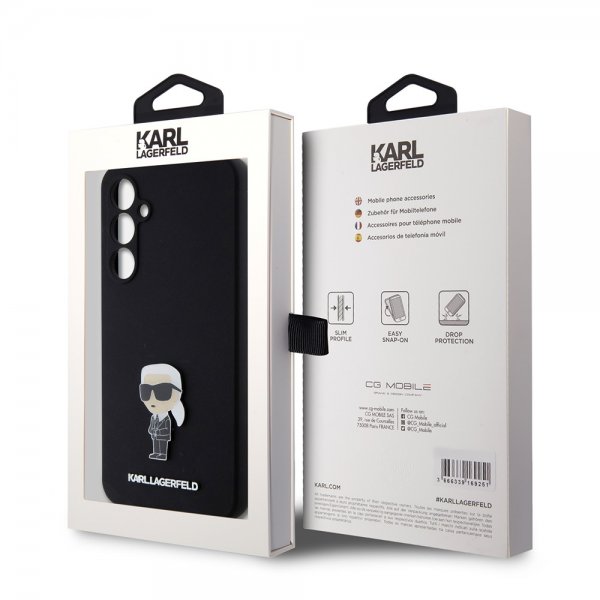 Karl Lagerfeld Samsung Galaxy S23 FE Kuoret Liquid Silicone Ikonik Karl Musta