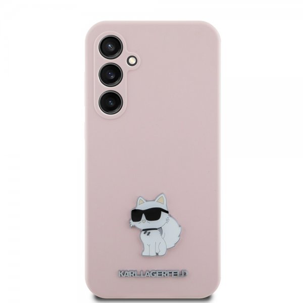 Karl Lagerfeld Samsung Galaxy S23 FE Liquid Silicone Choupette -kuori, pinkki