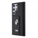 Karl Lagerfeld Samsung Galaxy S24 Ultra Suojakuori Grip & Stand Saffiano Musta