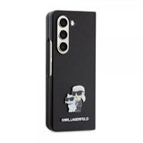 Karl Lagerfeld Samsung Galaxy Z Fold 5 -kuori NFT Karl & Choupette Pin Saffiano Musta