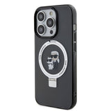 Karl Lagerfeld iPhone 15 Plus Suojakuori Sormusteline MagSafe Musta