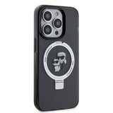 Karl Lagerfeld iPhone 15 Plus Suojakuori Sormusteline MagSafe Musta