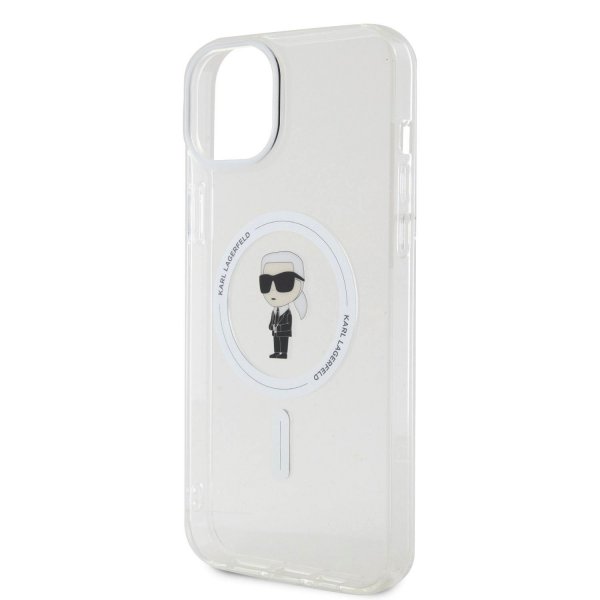 Karl Lagerfeld iPhone 15 -kuori Ikonik MagSafe Transparent