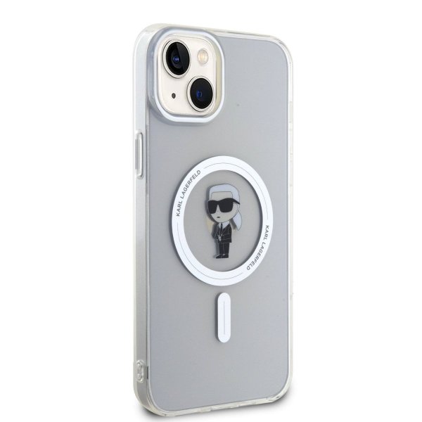 Karl Lagerfeld iPhone 15 -kuori Ikonik MagSafe Transparent