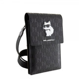 Karl Lagerfeld Wallet Phone Pouch Monogram Choupette Musta