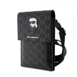 Karl Lagerfeld Wallet Phone Pouch Monogram Ikonik Musta
