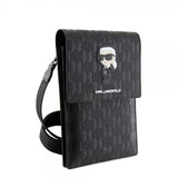 Karl Lagerfeld Wallet Phone Pouch Monogram Ikonik Musta