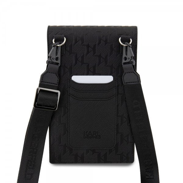 Karl Lagerfeld Wallet Phone Pouch Monogram Ikonik Musta