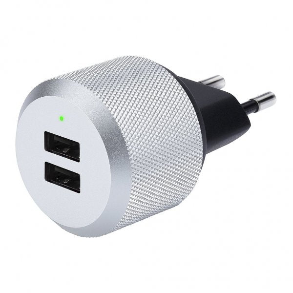 Just Mobile Seinäadapteri AluPlug 2x USB 2,4A