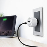 Just Mobile Seinäadapteri AluPlug 2x USB 2,4A