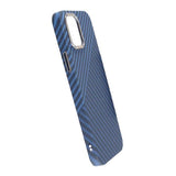 iPhone 12 Pro Max Kuori Hiilikuitukuvio Sininen Harmaa