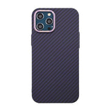 iPhone 12 Pro Max Kuori Hiilikuitukuvioitu Liila