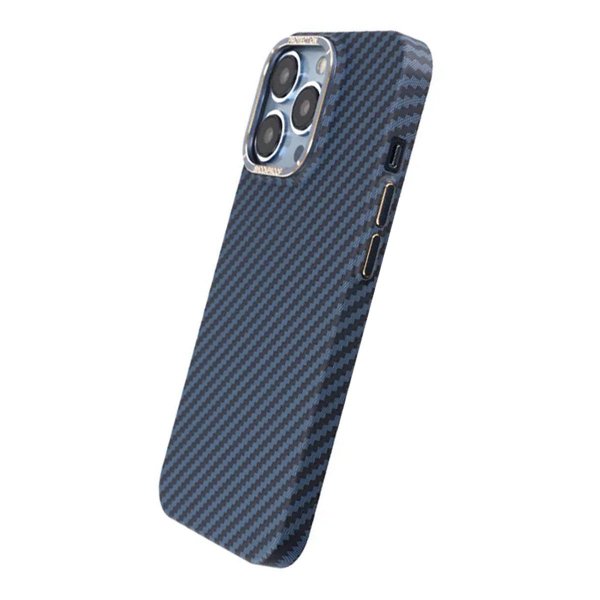 iPhone 13 Pro Kuoret Hiilikuitukuvio Sininen