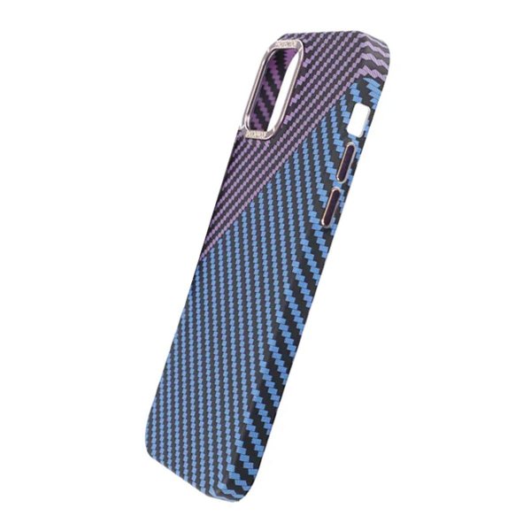 iPhone 13 Pro Kuoret Hiilikuitukuvio Sininen Purppura