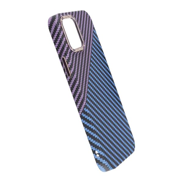 iPhone 13 Pro Kuoret Hiilikuitukuvio Sininen Purppura