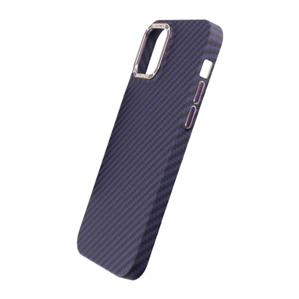 iPhone 13 Pro Carbon Fiber Pattern Case Lila