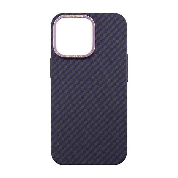iPhone 13 Pro Carbon Fiber Pattern Case Lila