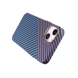 iPhone 14 Kuori Hiilikuitukuvio Sininen Violetti