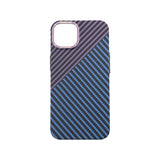 iPhone 14 Kuori Hiilikuitukuvio Sininen Violetti