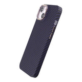 iPhone 14 Kuori Hiilikuitukuvio Violetti