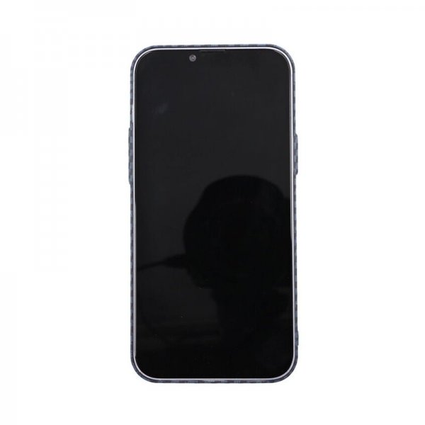 iPhone 14 Plus -kuoret hiilikuitukuvioinnilla, sininen