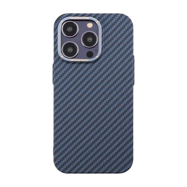 iPhone 14 Pro Kuoret Hiilikuitukuvio Sininen