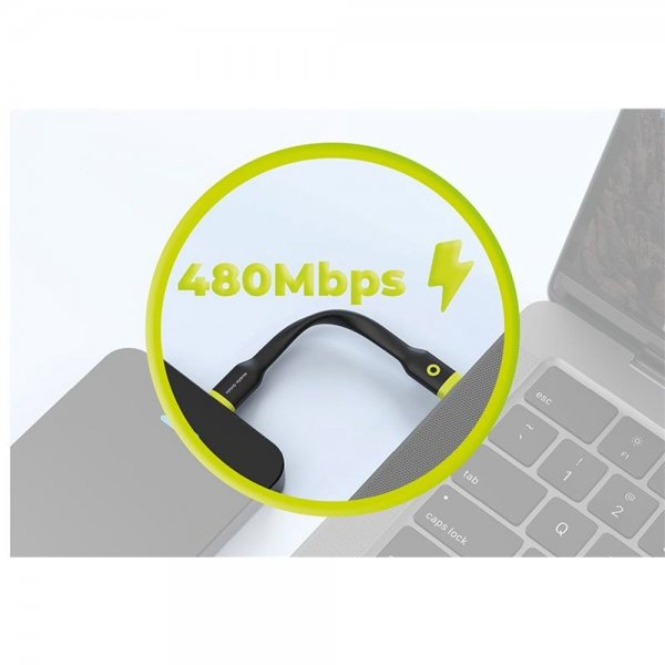 Mobile Origin Kompakti USB-C-kaapeli 10 cm Musta