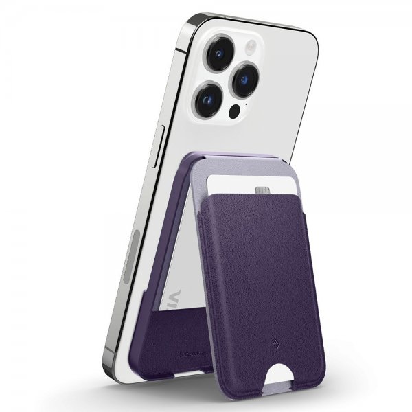Caseology Korttikotelo Nano Pop MagSafe Wallet Stand Grape Purple