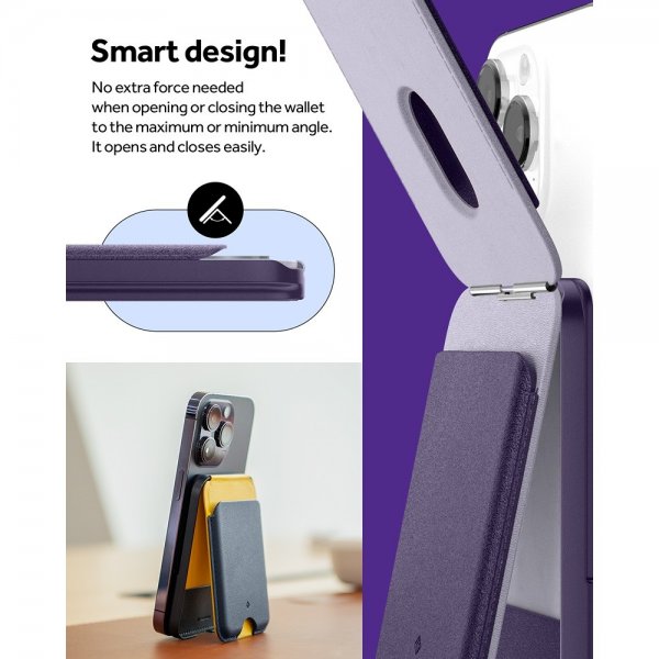 Caseology Korttikotelo Nano Pop MagSafe Wallet Stand Grape Purple