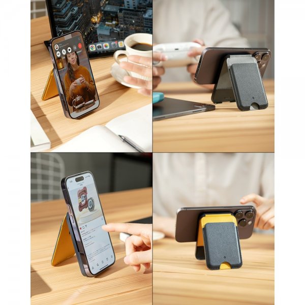 Caseology Korttikotelo Nano Pop MagSafe Wallet Stand Grape Purple