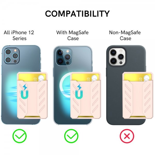 Ahastyle Korttipidike PT133-A MagSafe Vaaleanpunainen