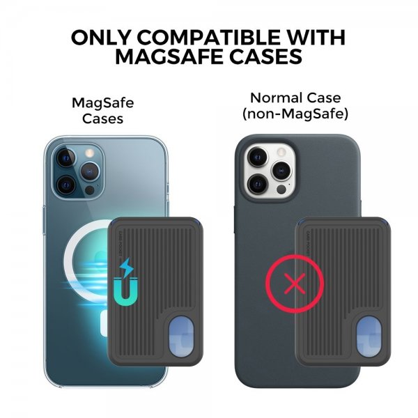 Ahastyle korttikotelo PT133-B MagSafe musta