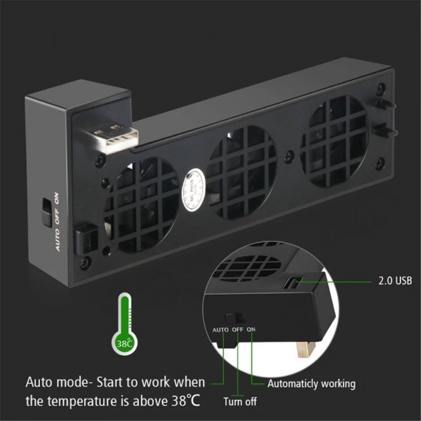 Dobe Jäähdytystuuletin Xbox One X:lle