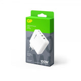 GP-laturi 100W GaN 2xUSB-C + 2xUSB-A