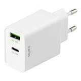 Deltaco Laturi 18W USB-C PD & USB-A Valkoinen