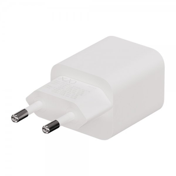 X2O Laturi 20W Kaksois-USB-C/USB-A GaN Valkoinen