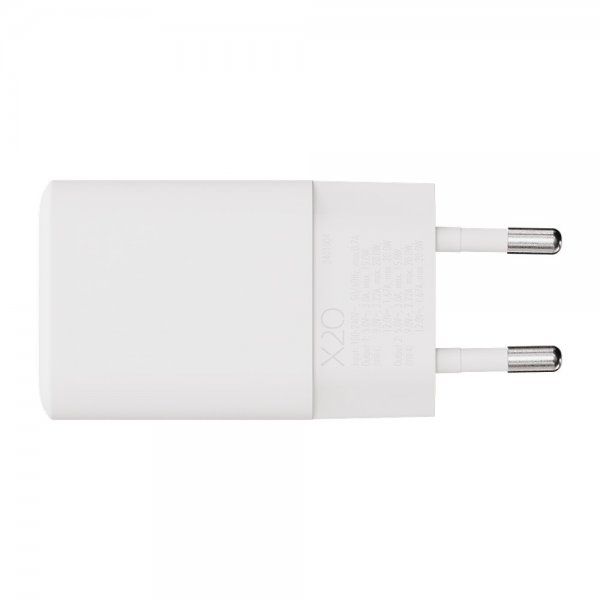 X2O Laturi 20W Kaksois-USB-C/USB-A GaN Valkoinen