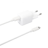Deltaco Laturi 20W USB-C PD USB-C-Lightning-kaapelilla 1 metri Valkoinen