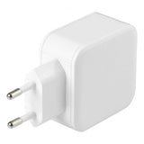 Deltaco Laturi 24W 2xUSB-A Valkoinen