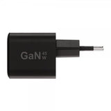 X2O-laturi 45W Kaksi USB-C/USB-C GaN Musta