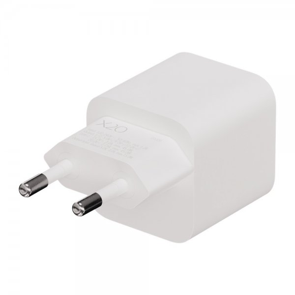 X2O Laturi 45W Kaksois-USB-C/USB-C GaN Valkoinen