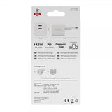 X2O Laturi 45W Kaksois-USB-C/USB-C GaN Valkoinen