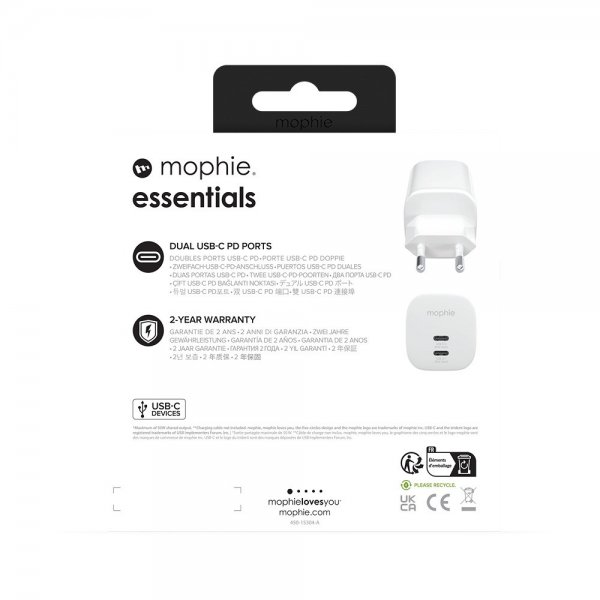 Mophie-laturi 50W USB-C PD -seinäadapteri