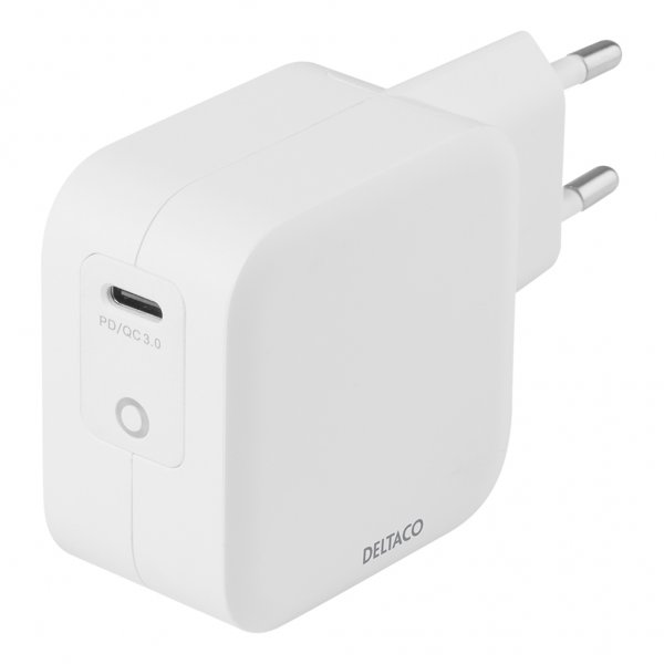 Deltaco Laturi 61W USB-C PD GaN Valkoinen