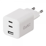 X2O-laturi 65W kolmois-USB-C/USB-A GaN valkoinen