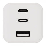 X2O-laturi 65W kolmois-USB-C/USB-A GaN valkoinen