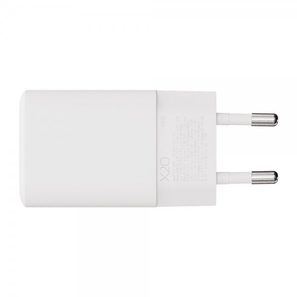 X2O-laturi 65W kolmois-USB-C/USB-A GaN valkoinen