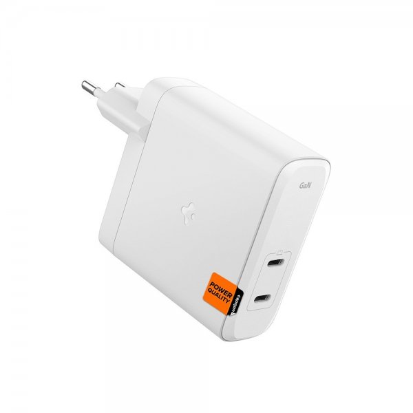 Spigen Laturi ArcStation Pro GaN Dual Port 140W Valkoinen